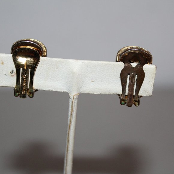 CHRISTIAN DIOR PREOWNED SWAROVSKI CRYSTAL EARRINGS - Picture 3 of 7